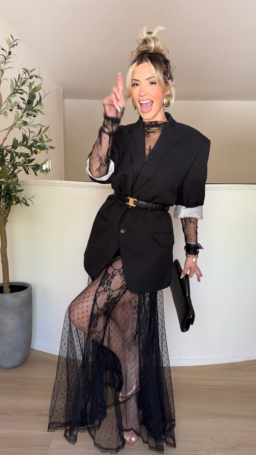 NYE outfit ✨🖤

Small in top, skirt, shorts. 
I'm wearing a men's blazer in a size medium 

#LTKHoliday #LTKFindsUnder50 #LTKootd