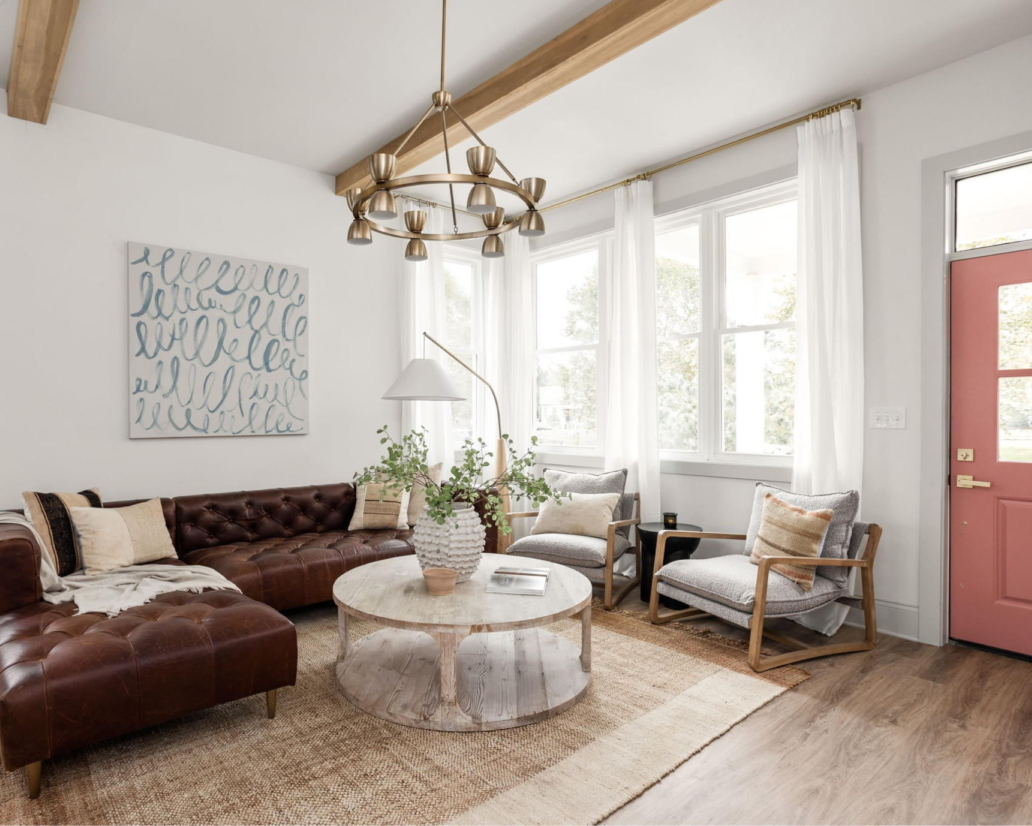 Neutral tones and raw wood bring a natural elegance to a space.

#LTKhome