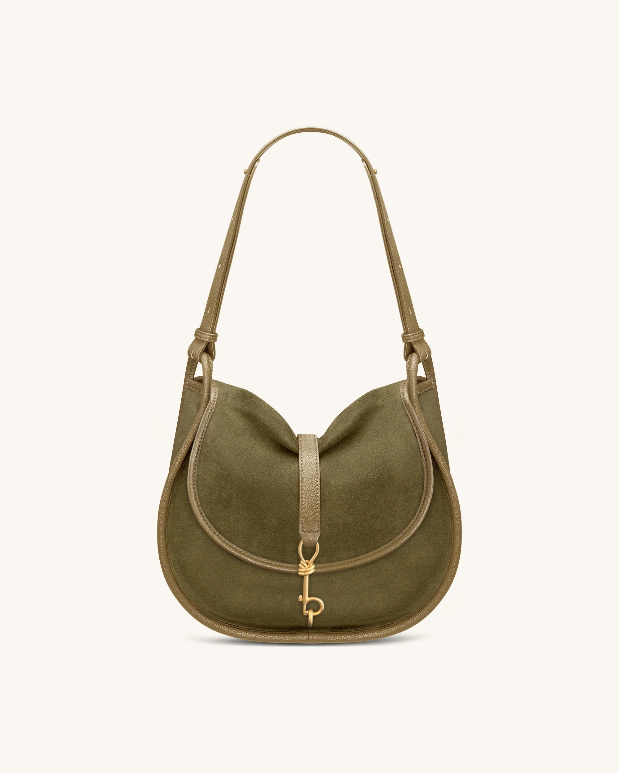 Arla Small Faux Suede Hobo Bag - Olive Green | JW PEI US