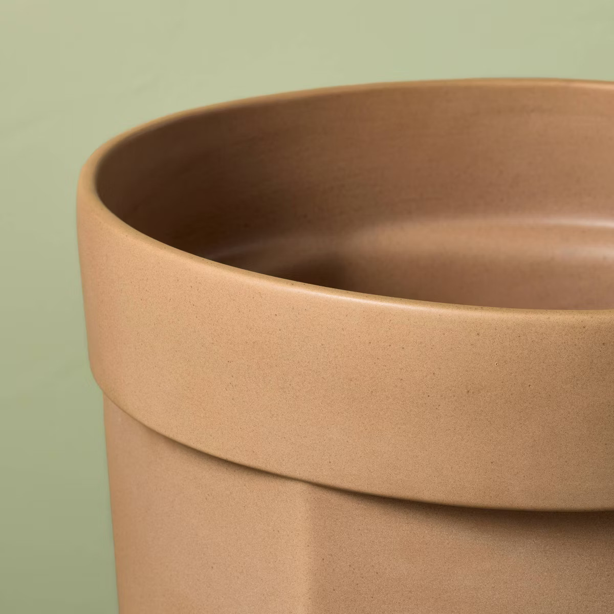 11" Carved Ceramic Planter Pot Macadamia Tan - Hearth & Hand™ with Magnolia | Target