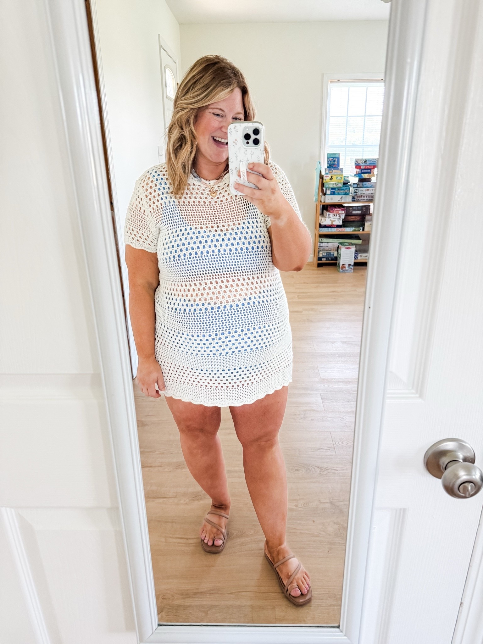 Wearing an XL in my swimsuit and coverup.  I’m wearing the maternity version but also linked the regular.

#LTKBump #LTKMidsize #LTKSwim