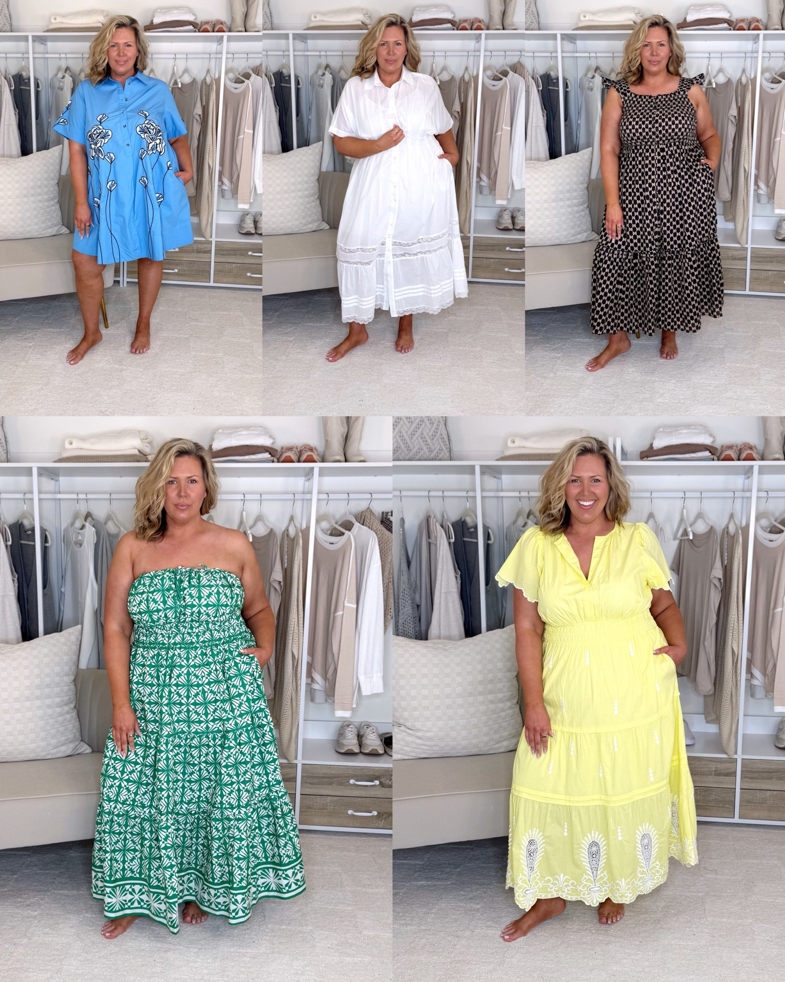 Use my code ASHLEYD20 for 20% off $100+ !! Im wearing a 2X in all of the dresses except the white one! I sized down to a 1X, but would definitely get your regular size in that one! Plus size fashion, everyday outfit ideas, spring fashion, spring outfits, anthro finds, ootd, spring dresses

#LTKOver40 #LTKMidsize #LTKPlusSize