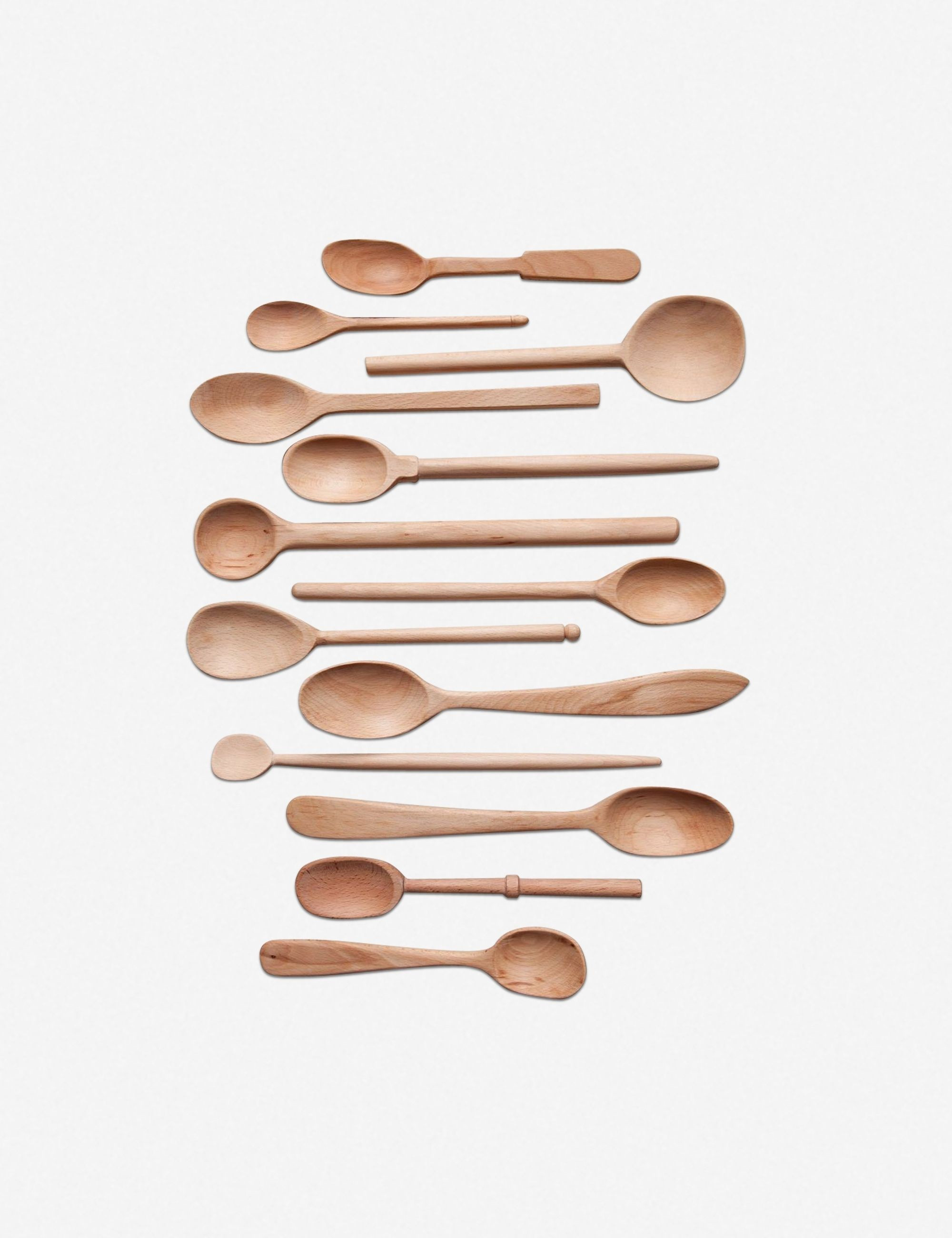 Baker's Dozen Assorted Large Wood Spoons, Beechwood | Lulu and Georgia 