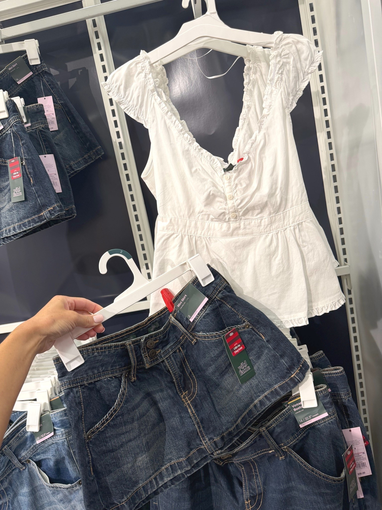 Wild Fable Women’s Cap Sleeve White Top and Mink Denim Skirt @Target #target #targetstyle #wildfable #summertops #minidenimskirts #summeroutfitideas

#LTKgrwm #LTKootd #LTKdayinmylife
