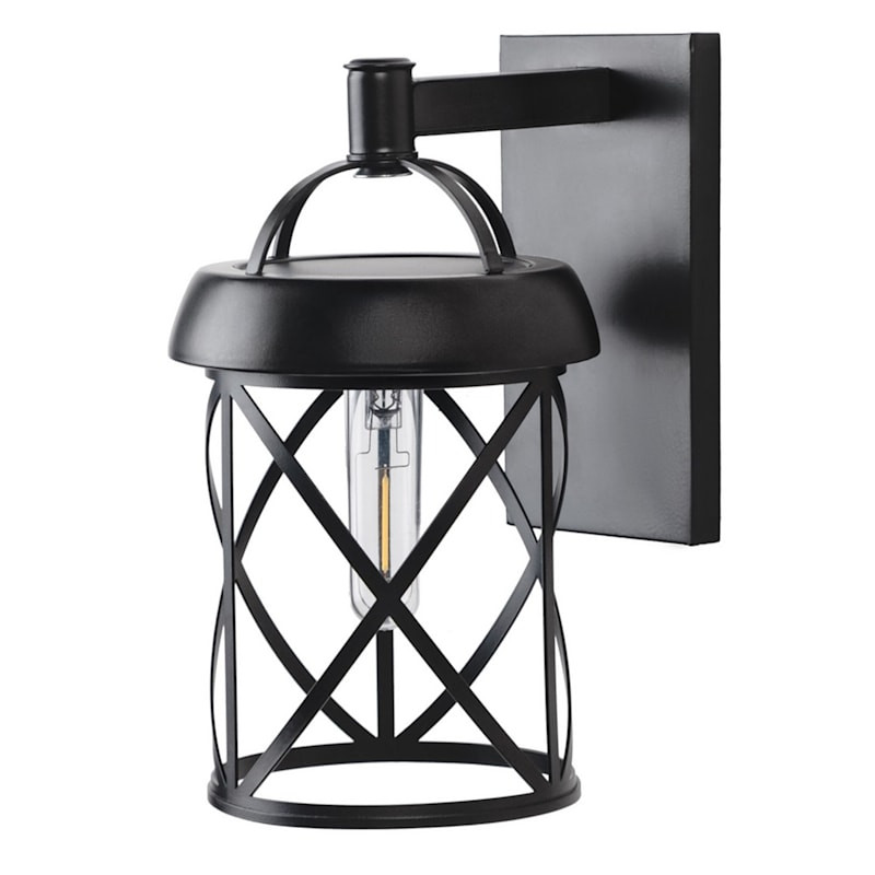 Solar Black Wall Sconce | At Home