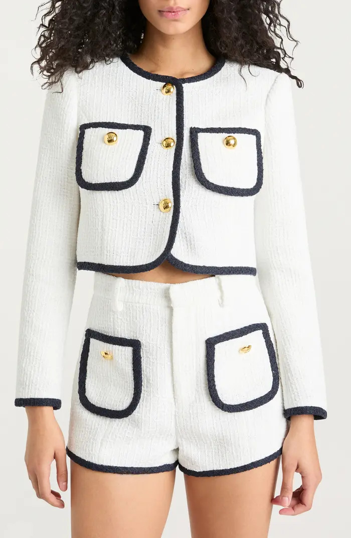 Cinq à Sept Auden Contrast Detail Tweed Jacket | Nordstromrack | Nordstrom Rack