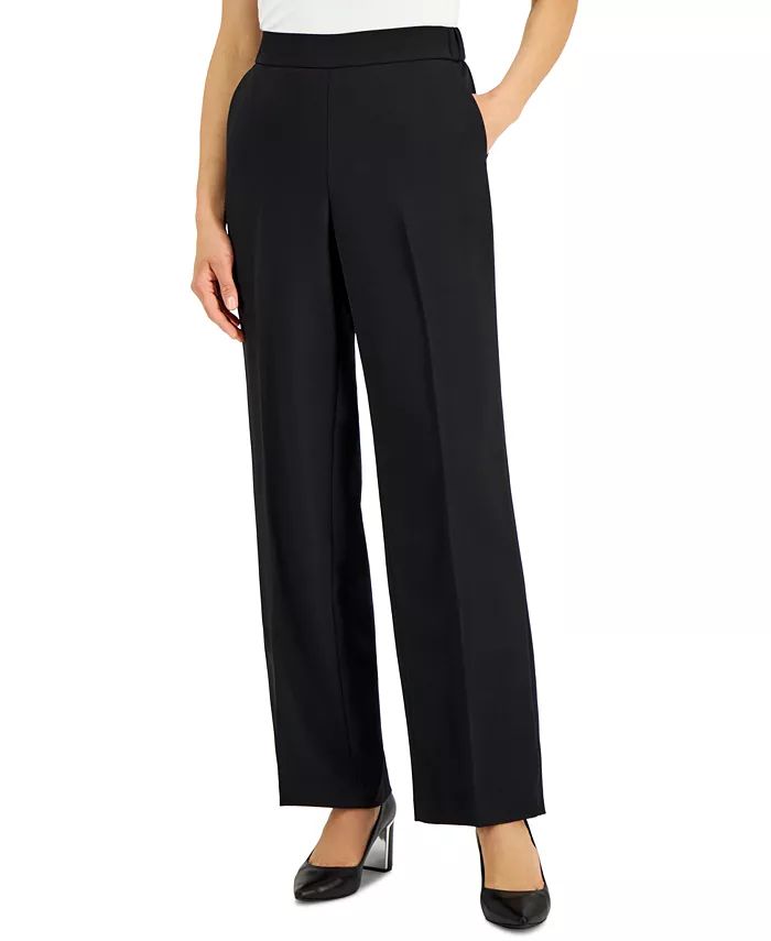 Kasper Women's High Rise Stretch Crepe Pull-On Pants - Macy's | Macys (US)