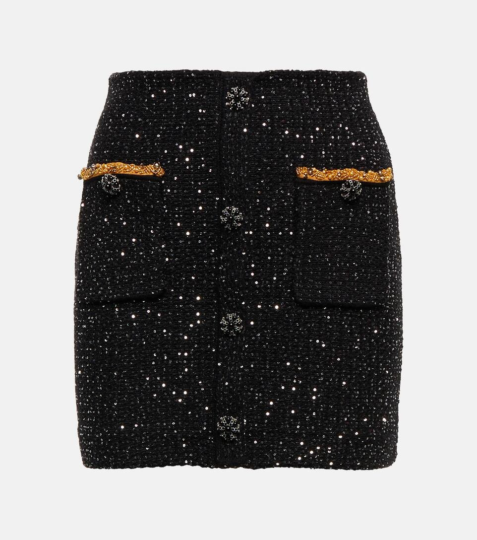 Sequined high-rise bouclé miniskirt | Mytheresa (US/CA)