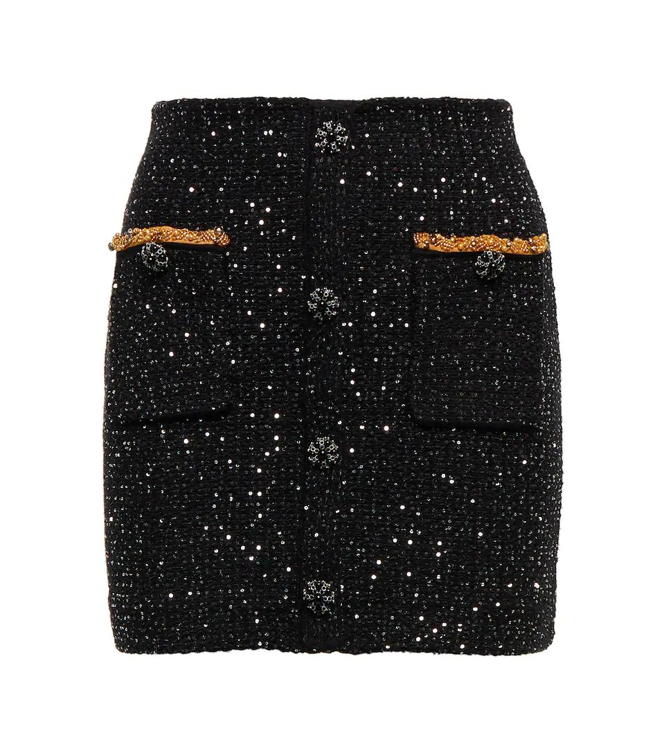 Sequined high-rise bouclé miniskirt | Mytheresa (US/CA)