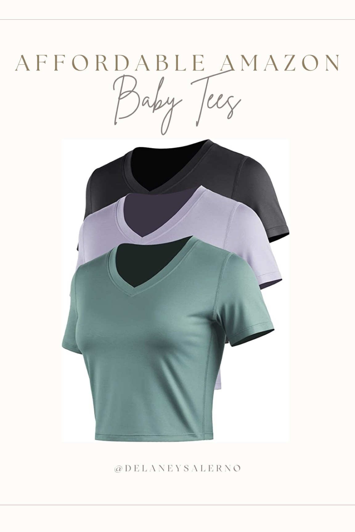 Loving these lightweight and breathable baby tees that won't break the bank. Lots of color options and perfect for anything from the gym to a dinner date 🤍 (I got an XS) 

#LTKstyletip #LTKunder50 #LTKfit