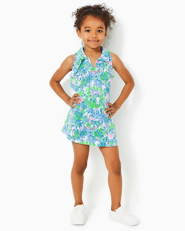 Girls Mini Luxletic Martini Polo Dress | Lilly Pulitzer | Lilly Pulitzer