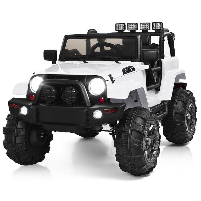 Costway White 12 V Electric Car Powered Ride-On with Remote Control | Walmart (US)