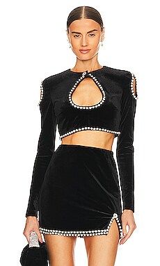 Song of Style Aubrey Top in Black from Revolve.com | Revolve Clothing (Global)