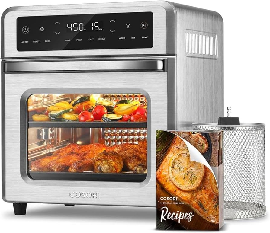 Cosori Air Fryer Oven, 13QT, 11-in-1, Rotisserie, Max 450°F, 6 Accessories | Amazon (US)