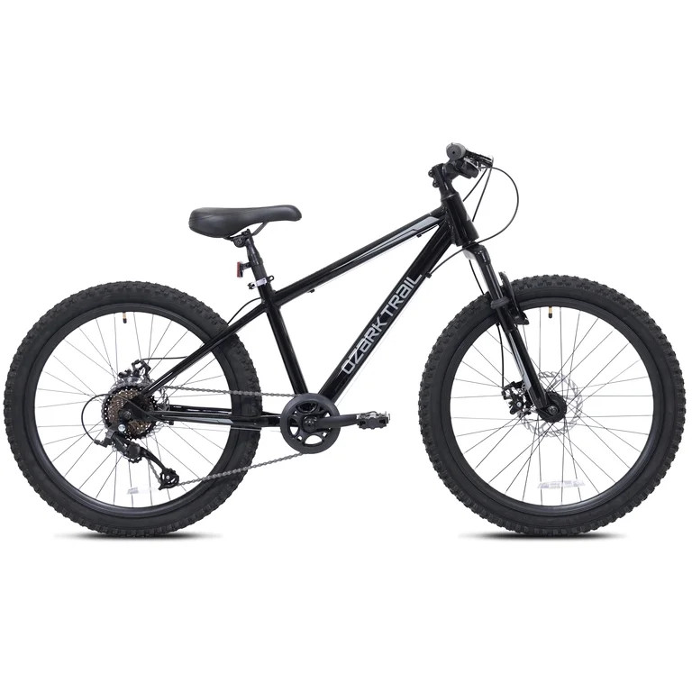 Ozark Trail Timber 24 in Mountain Bicycle, 8-Speed, Black, Fits Riders 4 ft 6 in - 5 ft 6 in, Tee... | Walmart (US)