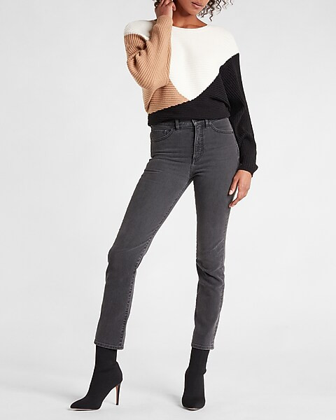 Color Block Ribbed Dolman Sleeve Sweater | Express