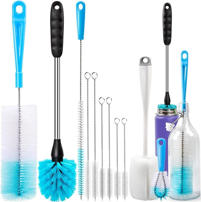 Holikme Bottle Brush Tube Cleaning Lab Set with Long Handle, Cup Cleaner for Washing Narrow Neck ... | Amazon (US)