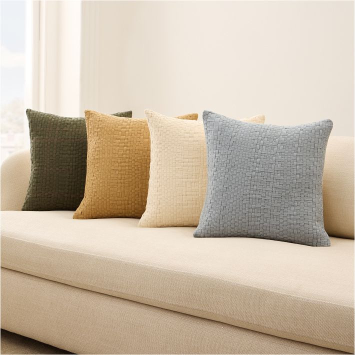 Layered Basketweave Pillow Cover | West Elm (US)