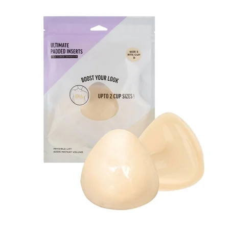 Positively BRA+ZEN Women s Padded Inserts with Double-Sided Adhesive for Bra Cup Sizes A-D | Walmart (US)