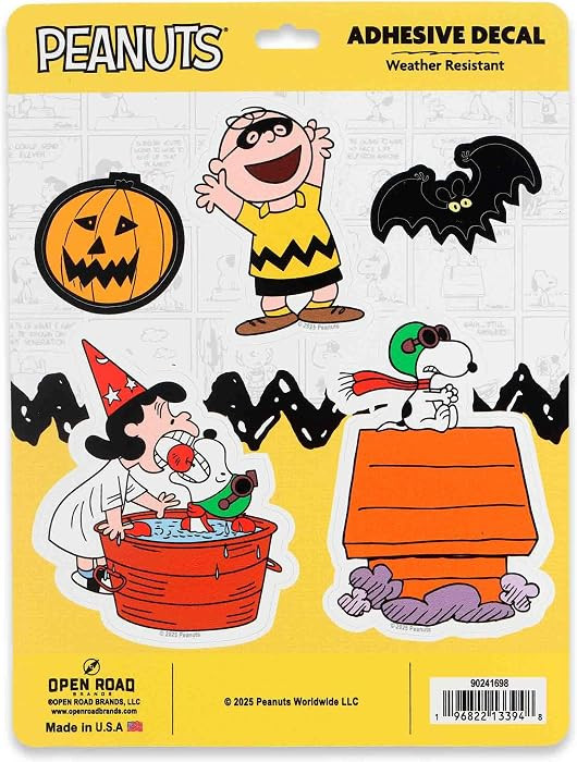 Peanuts Halloween Adhesive Vinyl Decal Pack | Amazon (US)