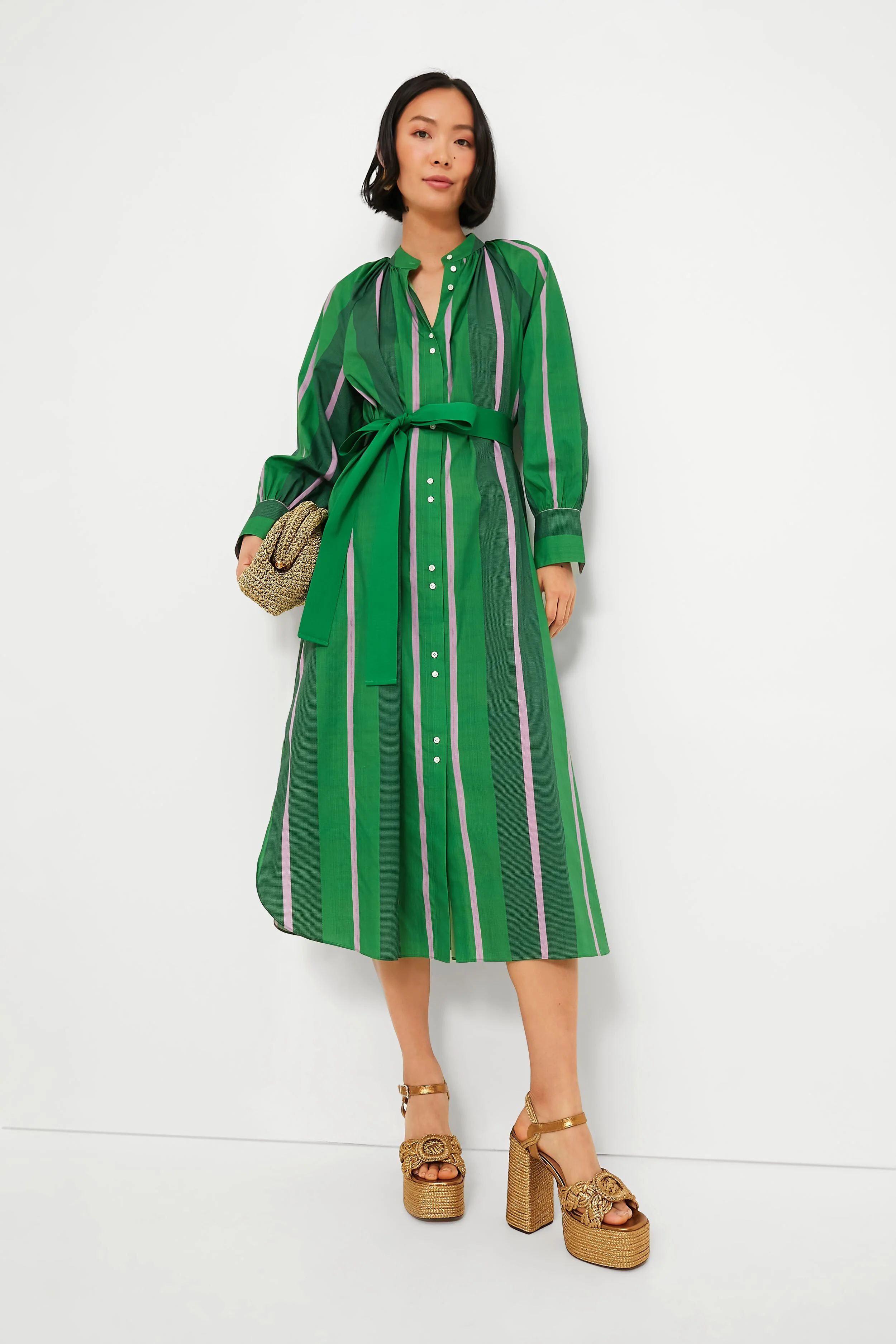 Jewel Green Calypso Shirt Dress | Tuckernuck (US)