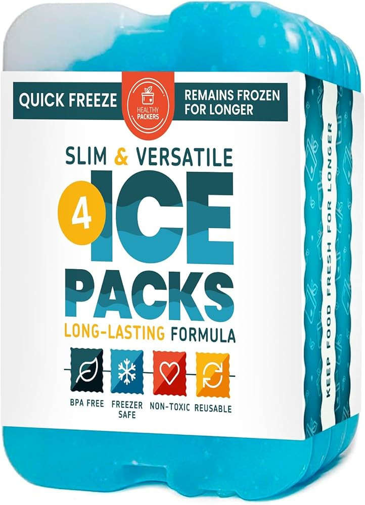 Healthy Packers Ice Packs for Lunch Boxes & Coolers - Freezer Packs - Original Cool Pack | Cooler... | Amazon (US)