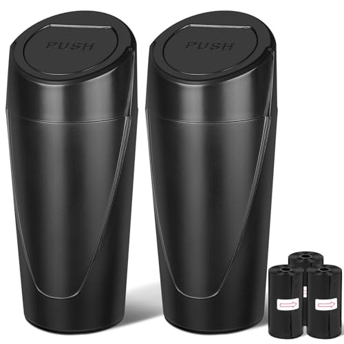 Kincown Car Trash Can, 2 Packs Mini Car Garbage Can Cup Holder with Lid | Amazon (US)