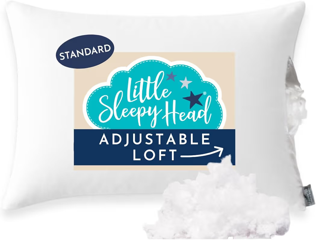 Little Sleepy Head Standard Pillow for Sleeping – Adjustable Pillow with Hypoallergenic Down-Li... | Amazon (US)