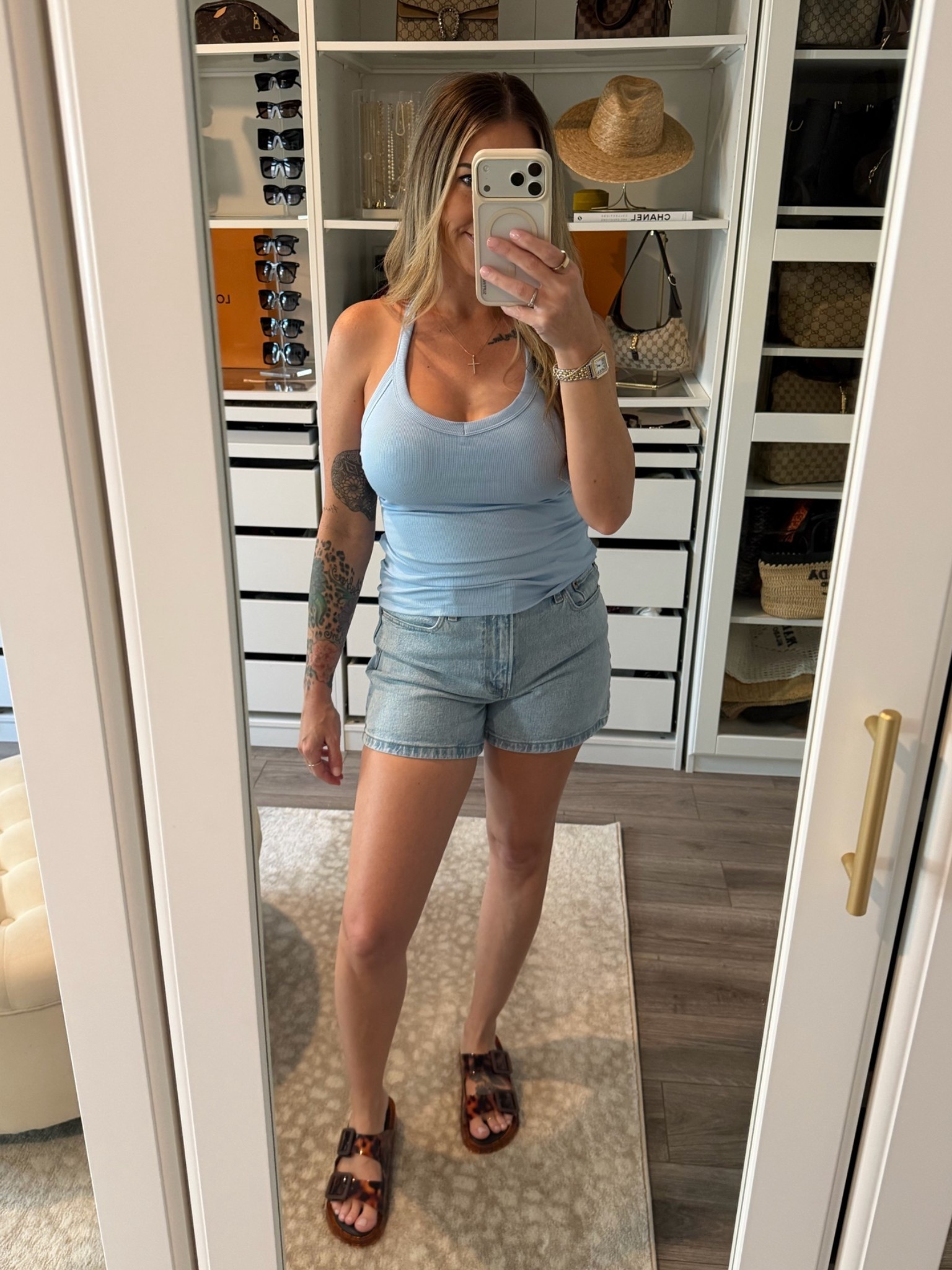 My favorite tank now I’m a halter version! I’m wearing size small and it has a built in bra.

#LTKootd #LTKgrwm #LTKmomlife