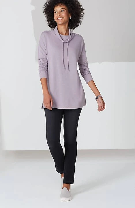 Pure Jill Brushed–French Terry Cowl-Neck Tunic | J. Jill