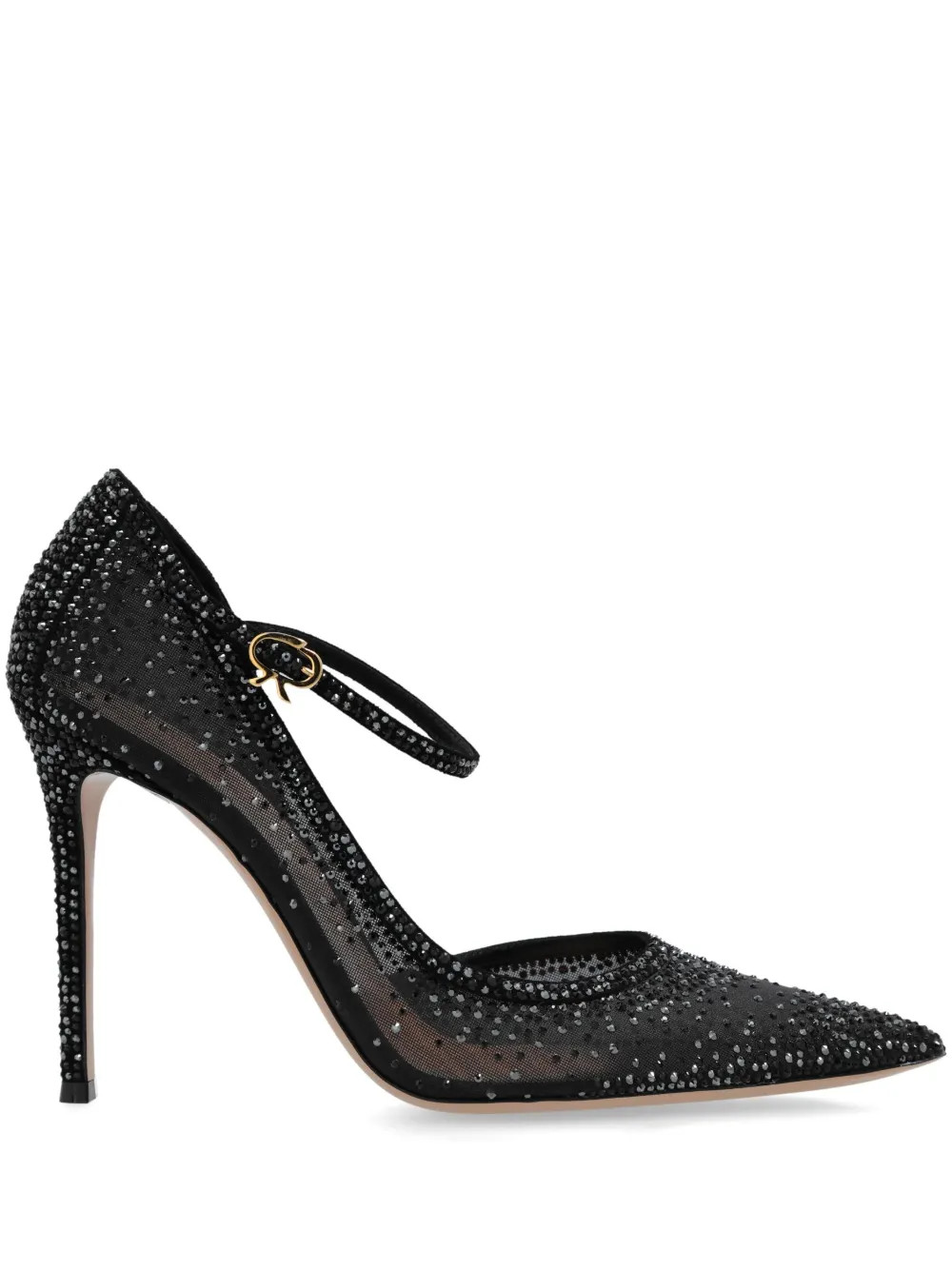 Gianvito Rossi Pumps Con Cristalli 115mm | Nero | FARFETCH IT | Farfetch Global