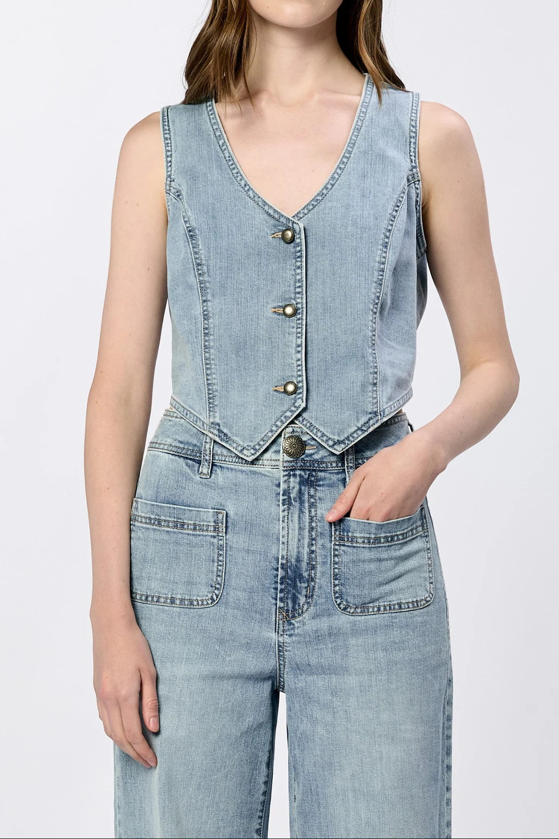 NORRIS DENIM VEST ZURIE | Dear John Denim