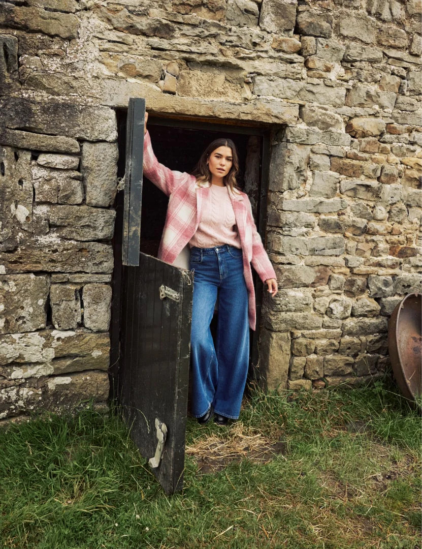 Mid Wash Palazzo Wide Leg Jeans | Nobody's Child