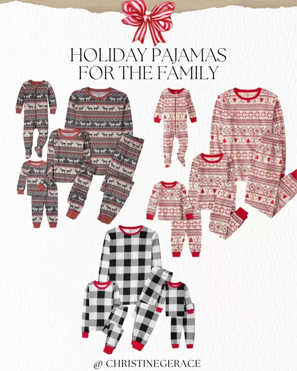 PajamaGram Christmas Pajamas For Family - Family Christmas PJs Matching Sets