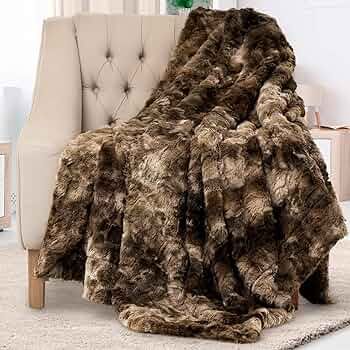 Everlasting Comfort Luxury Plush Blanket - Cozy, Soft, Fuzzy Faux Fur Throw Blanket for Couch - I... | Amazon (US)