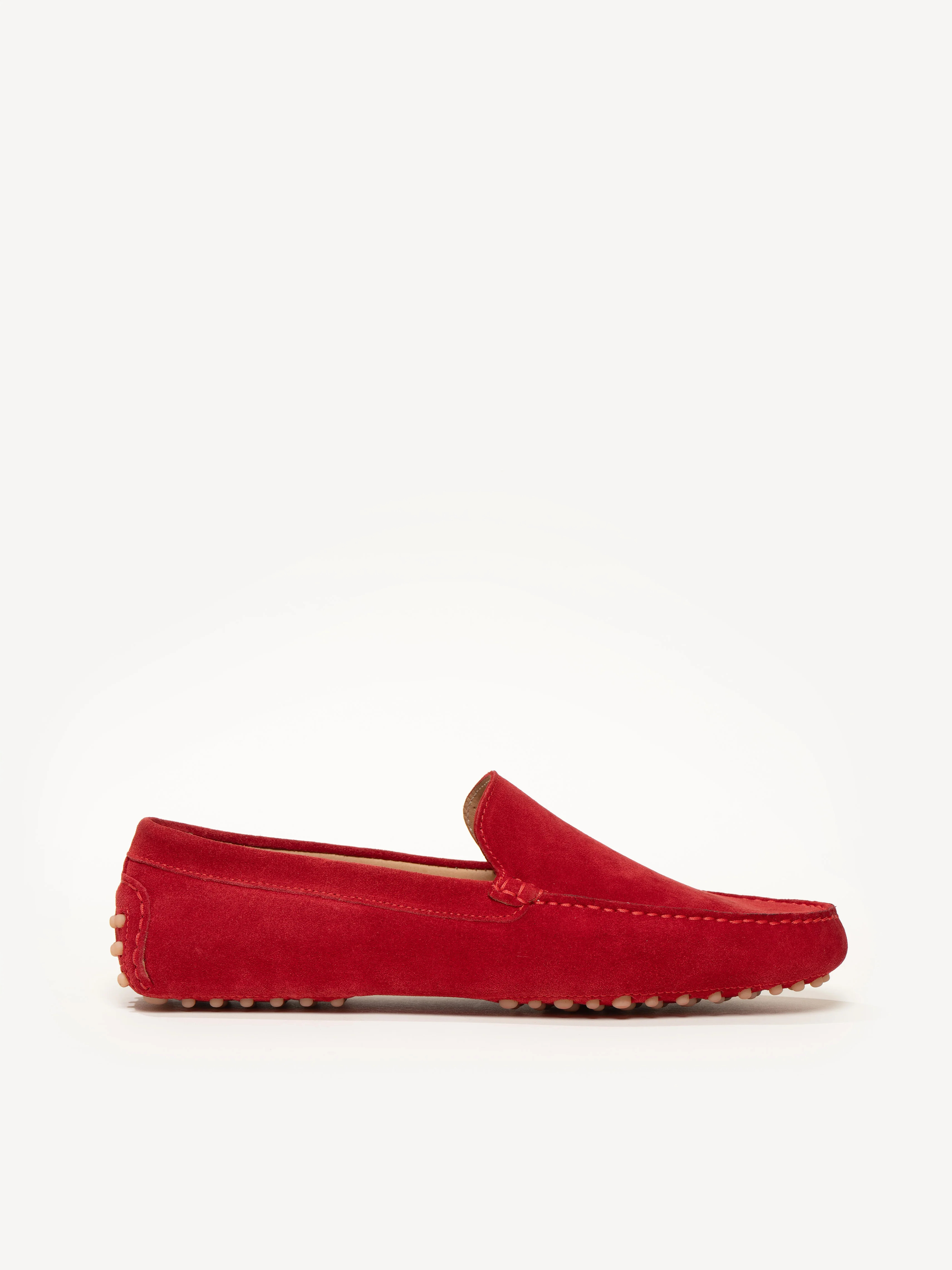 M.Gemi The Felize Uomo Men's Driving Shoes, Size 41.5 in Sunset Red Suede | M.GEMI