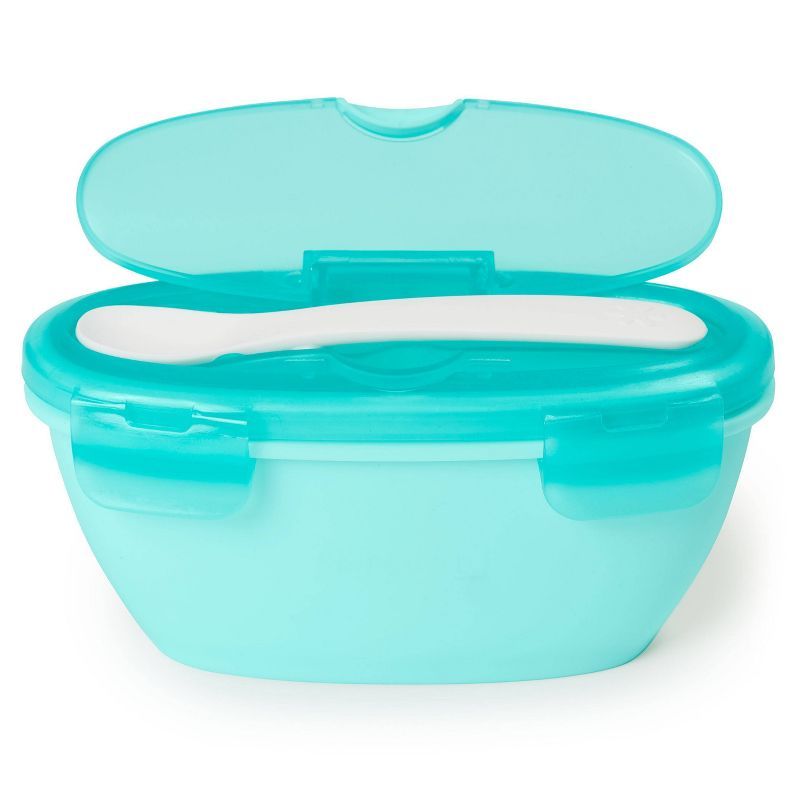 Skip Hop Easy-Serve Travel Bowl & Spoon - Teal | Target