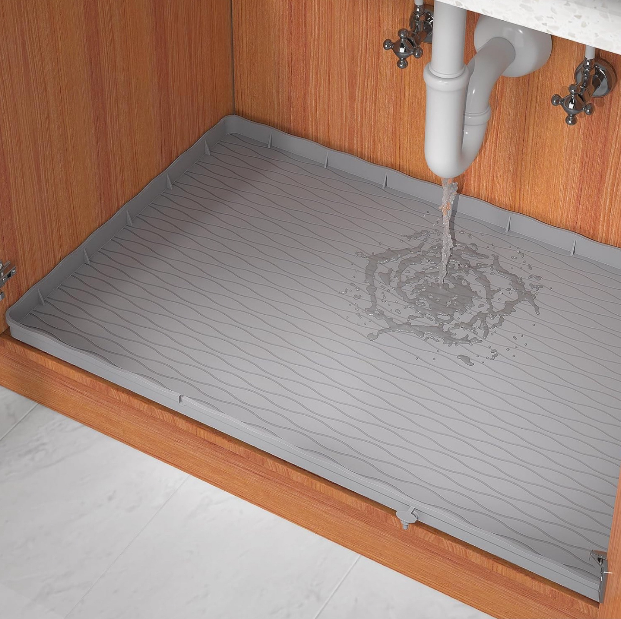 Perfect under the sink mat #kitchenfinds #underthesink #organization 

#LTKhome