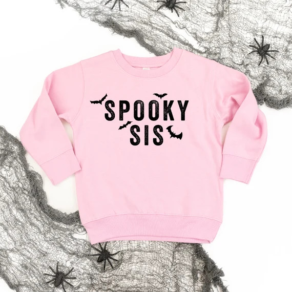 Spooky Sis  Kids Halloween Shirt  Halloween Sweater for Kids - Etsy | Etsy (US)