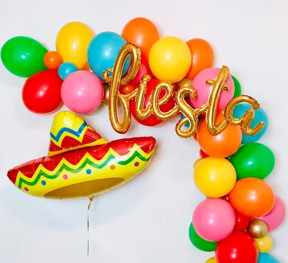 Fiesta Balloon Garland, Fiesta Balloons, Fiesta Decor, Fiesta Balloon Arch, First Fiesta Balloons... | Etsy (US)