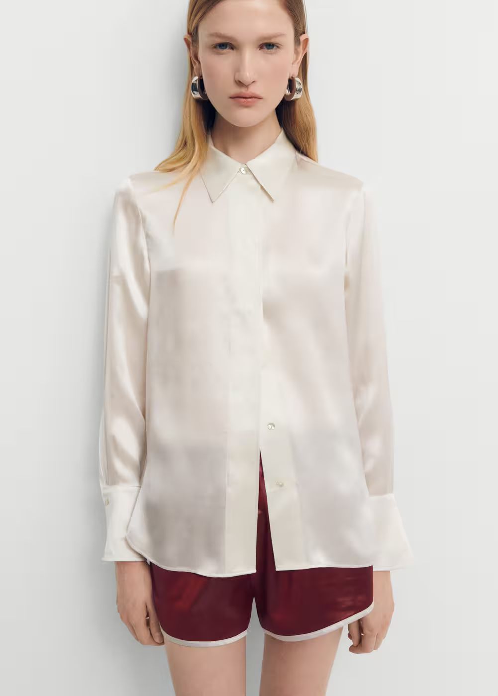 100% silk shirt -  Women | Mango United Kingdom | MANGO (UK)