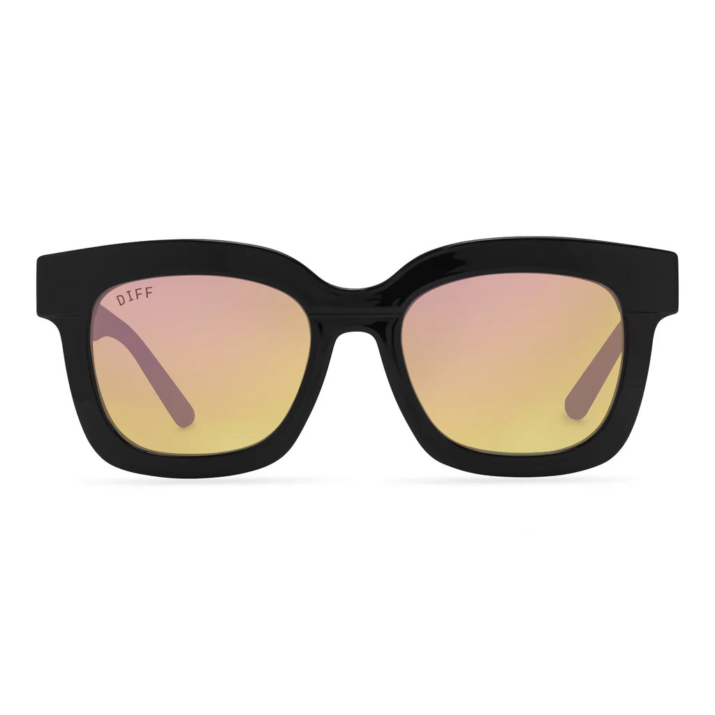 MAKAY - BLACK + PINK MIRROR SUNGLASSES | DIFF Eyewear