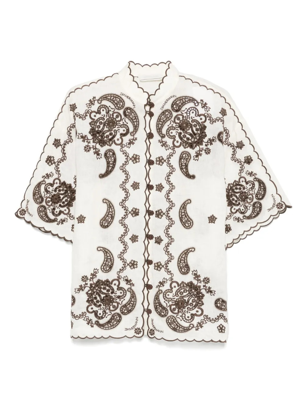 ZIMMERMANN Ascension Shirt | Neutrals | FARFETCH | Farfetch Global