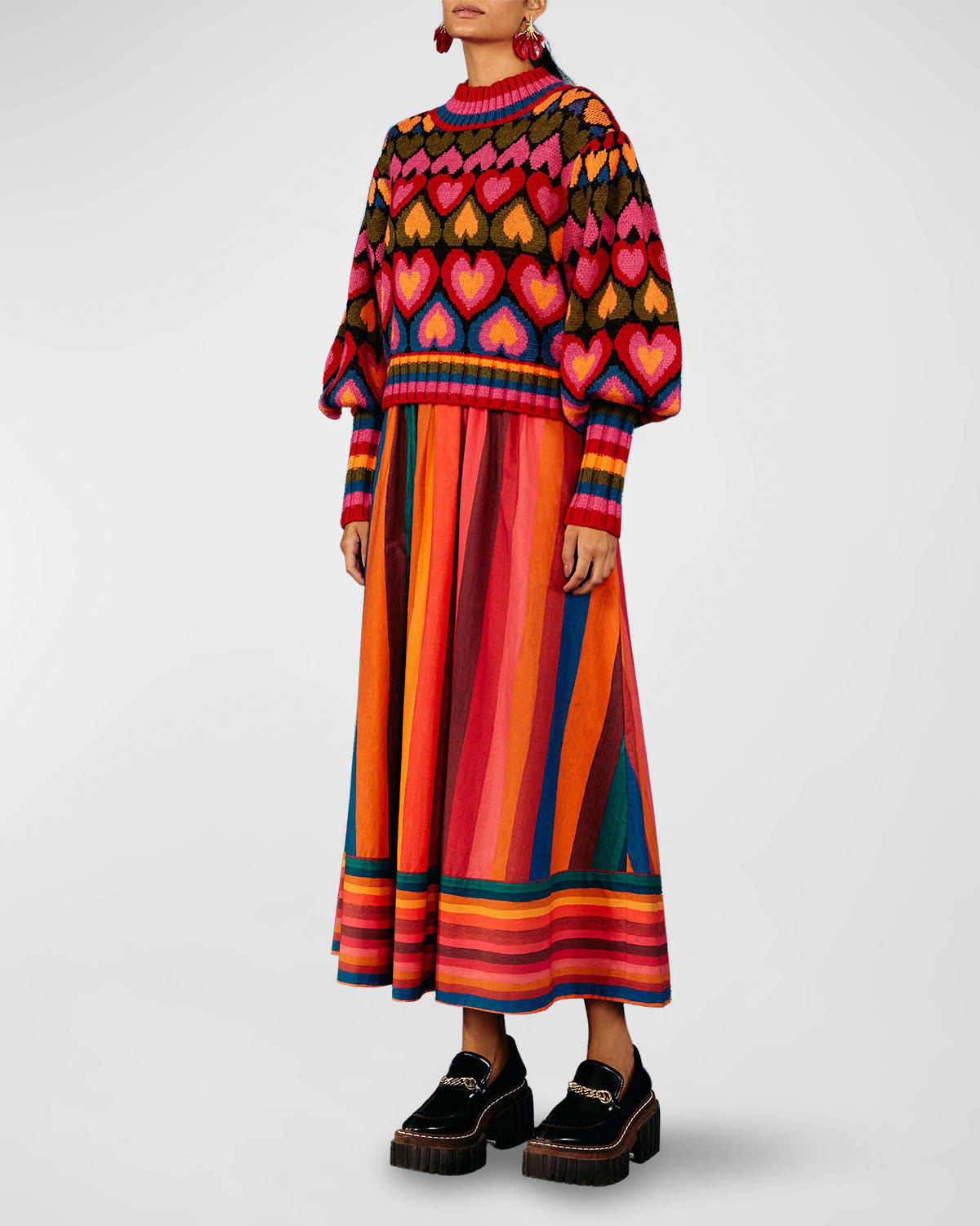 Full of Hearts Jacquard Sweater | Neiman Marcus