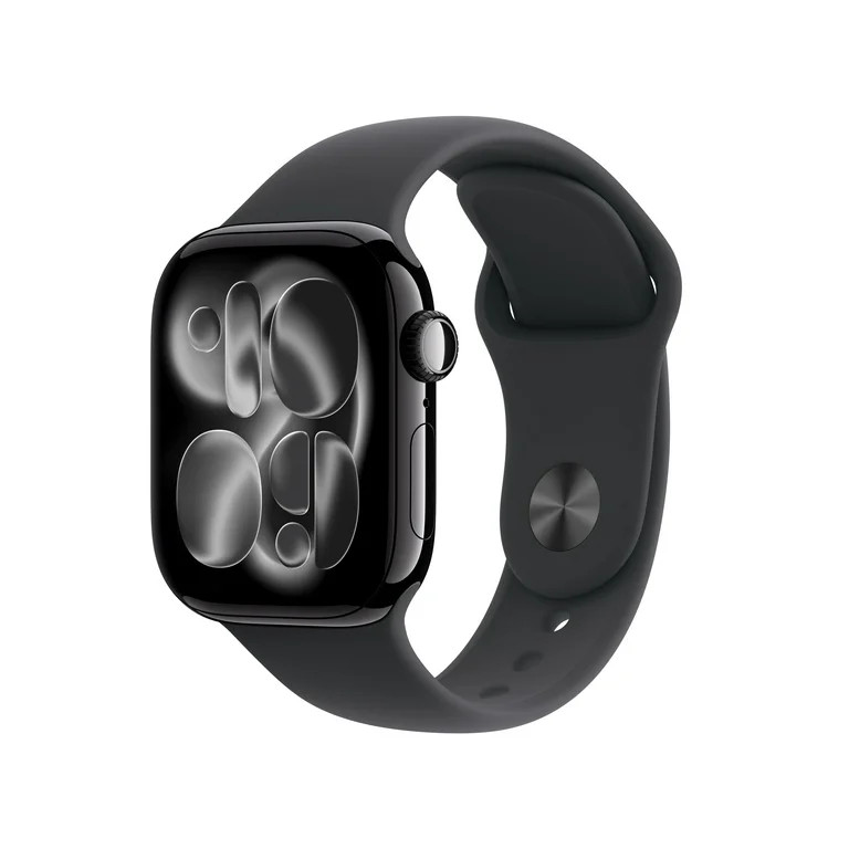Apple Watch Series 11 [GPS 42mm] Smartwatch with Jet Black Aluminum Case with Black Sport Band - ... | Walmart (US)