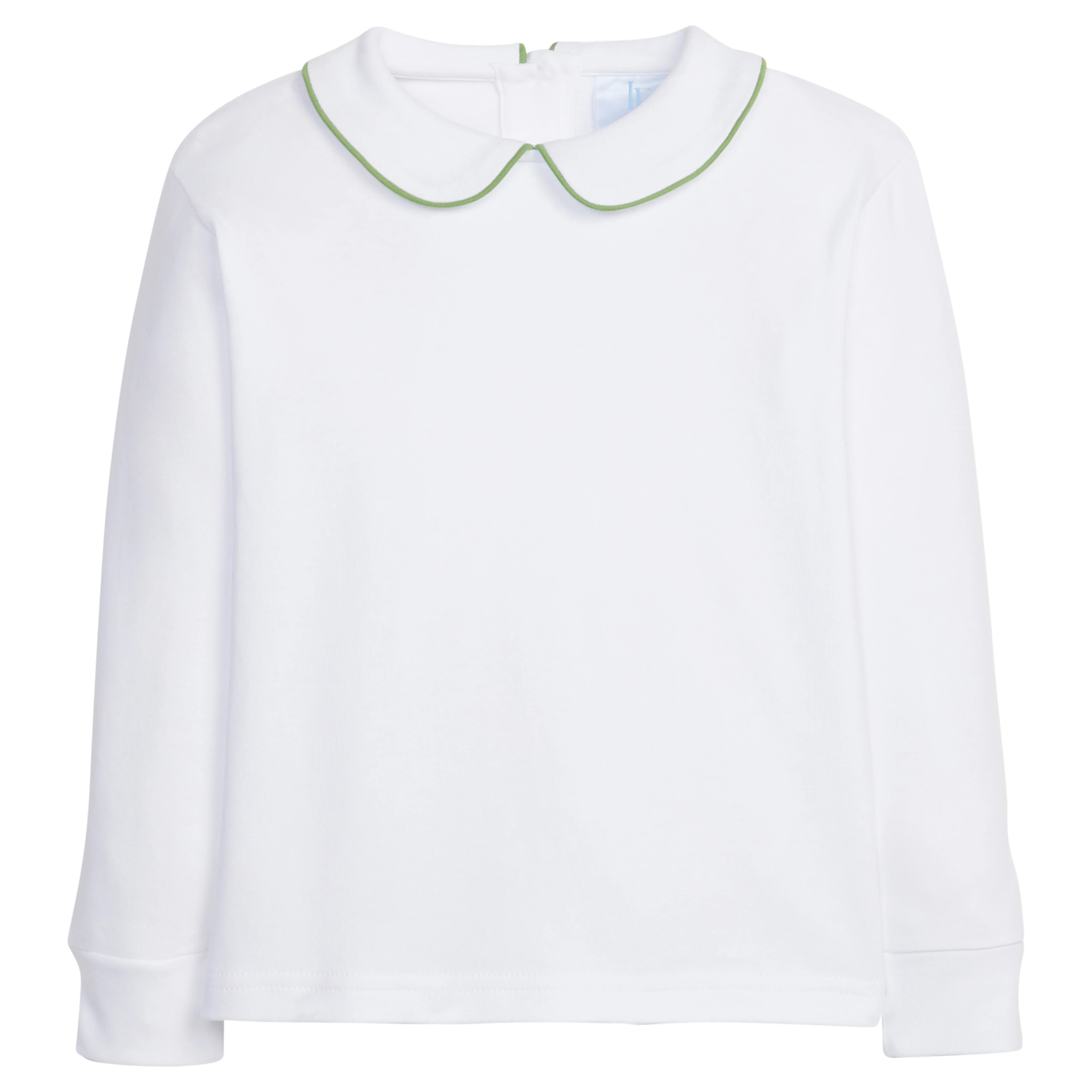 Little English Piped Peter Pan Shirt - Watercress | JoJo Mommy