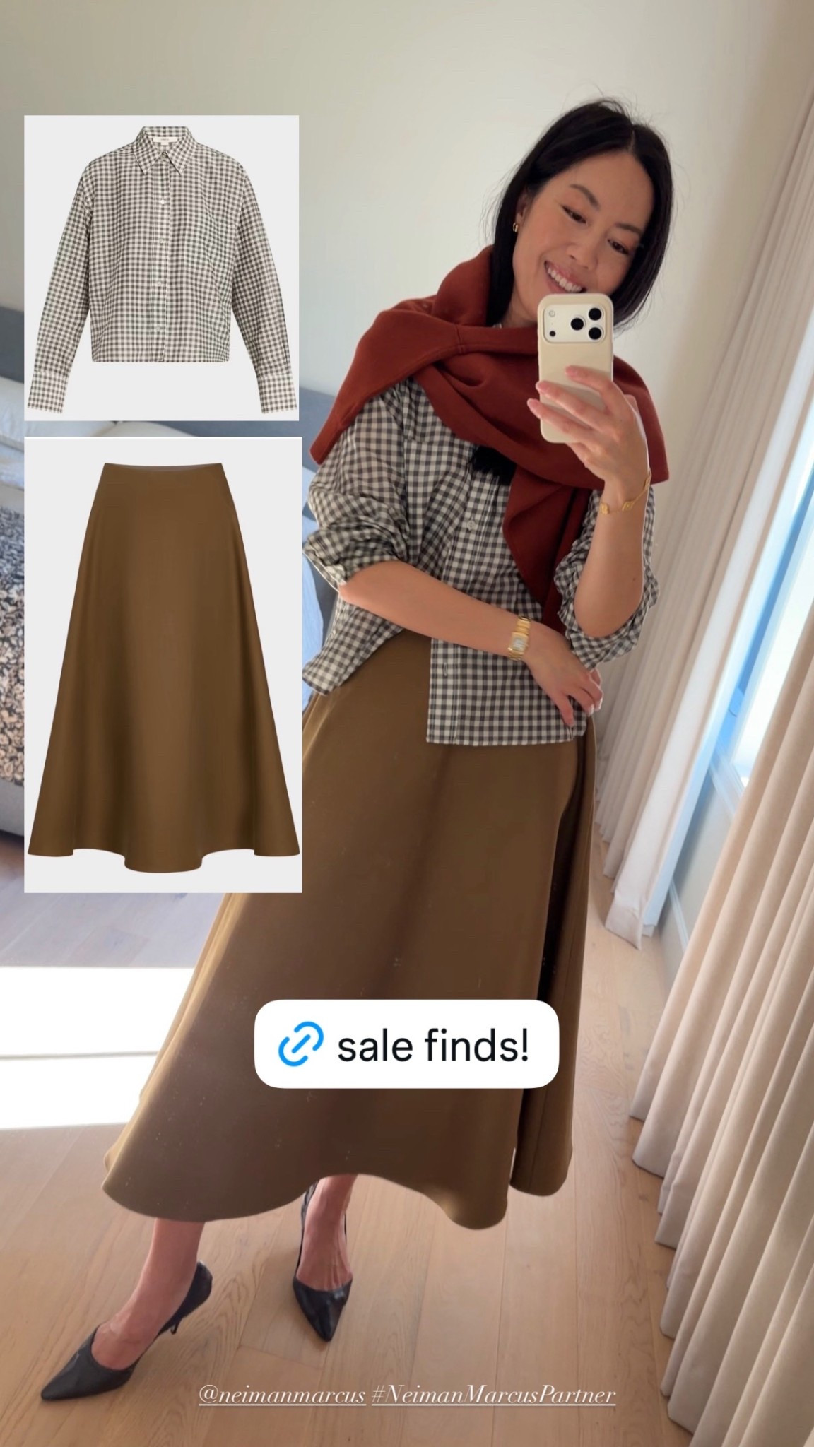 An easy go-to work uniform: an a-line skirt, a (barely) cropped shirt and a pop of color around the shoulders.

#classicstyle
#OOTD
#GRWM
#falloutfit
@neimanmarcus #NeimanMarcusPartner

#LTKootd #LTKgrwm #LTKSeasonal