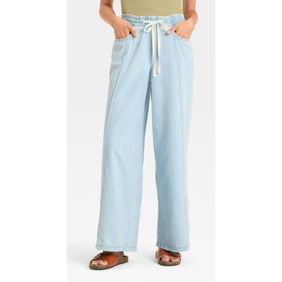 Wide Leg Barrel Jeans M Pull On Drawstring Streetwear | Poshmark