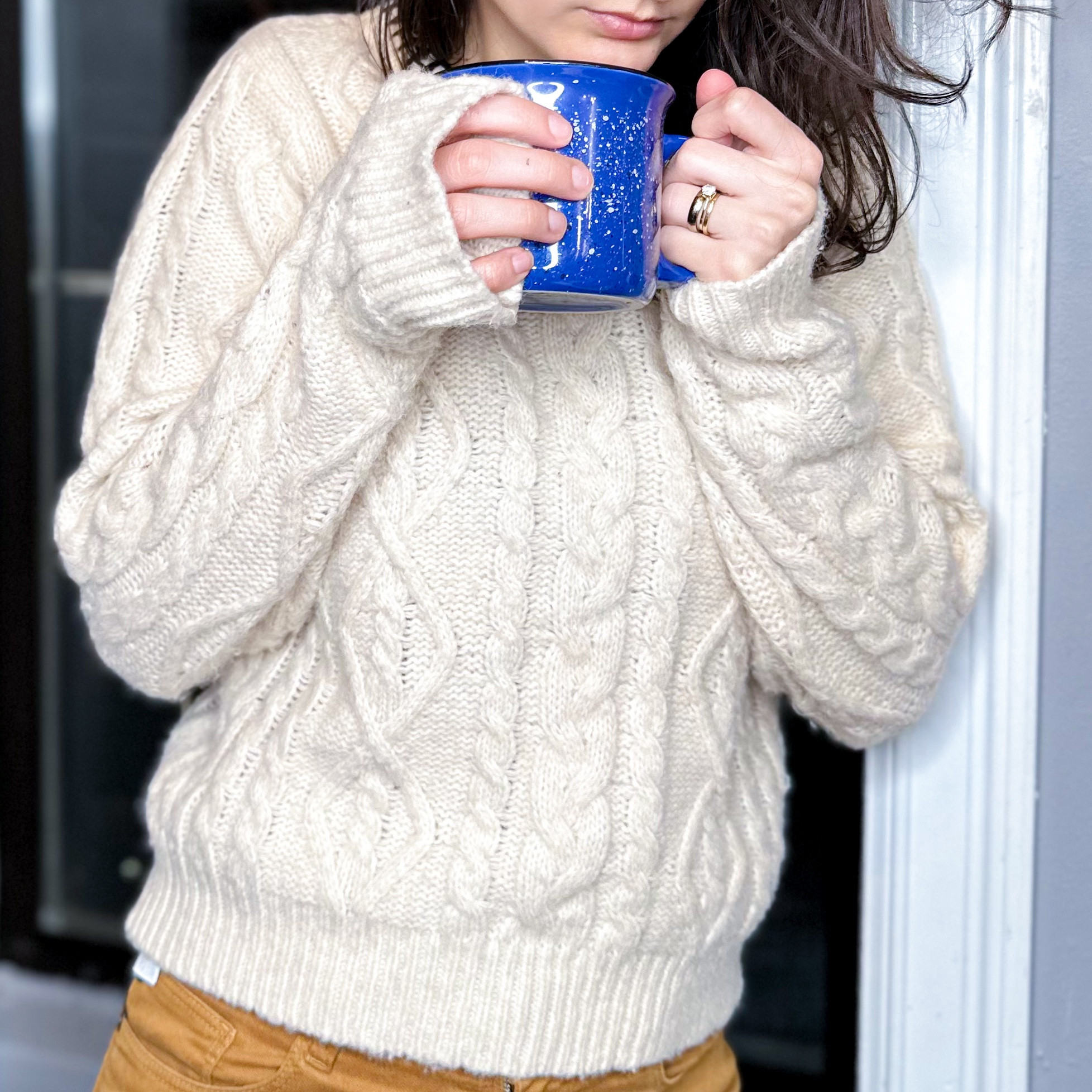 This is the coziest sweater I could find this winter. I just love it and reach out to it almost everyday. The collar the detail makes it a little bit not so basic and it’s so fun to play with its sleeves 🤩

#LTKfindsunder100 #LTKstyletip #LTKSeasonal