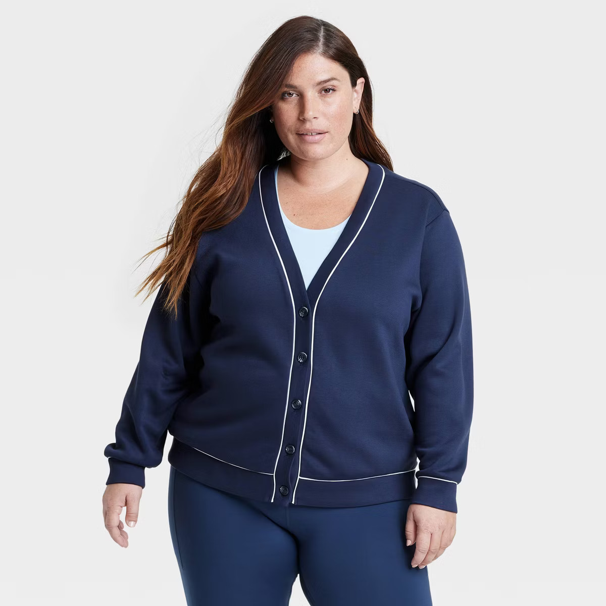Women's Piped Button-Up Cardigan - All In Motion™ | Target